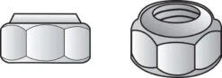 Hillman 3/8 In. Zinc-Plated Steel USS Nylon Lock Nut 100 Pk