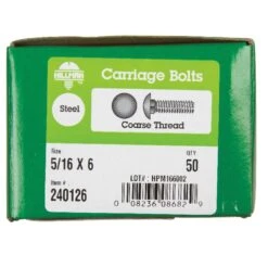 Hillman 5/16 In. X 6 In. L Zinc-Plated Steel Carriage Bolt 50 Pk -Hill Bolts Shop 1b6468bb fded 4ccd b8da cadc3282dd92