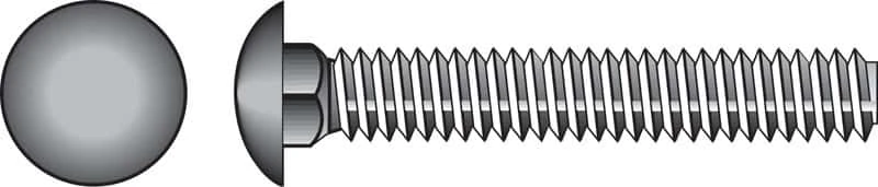 Hillman 1/2 In. X 5 In. L Zinc-Plated Steel Carriage Bolt 25 Pk 3 Hillman 1/2 In. X 5 In. L Zinc-Plated Steel Carriage Bolt 25 Pk