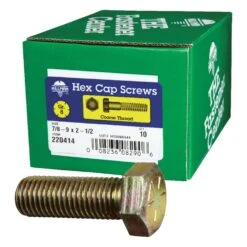 Hillman 7/8-9 In. D X 2-1/2 In. L Heat Treated Steel Hex Head Cap Screw 10 Pk