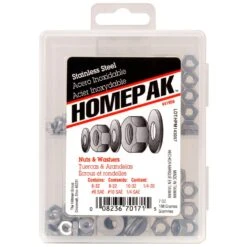 Hillman Homepak Assorted In. Stainless Steel SAE Nuts And Washers Kit 100 Pk -Hill Bolts Shop 783e5a1e 7144 4d53 9d07 f5836b943fdd
