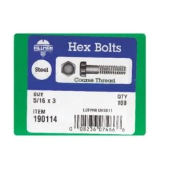 Hillman 5/16 In. D X 3 In. L Zinc Plated Steel Hex Bolt 100 Pk -Hill Bolts Shop 87dca9fb cfe0 46af 813a 39de74fabf9e