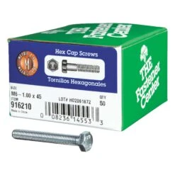 Hillman M6-1.00 Mm D X 45 Mm L Heat Treated Steel Hex Head Cap Screw 50 Pk