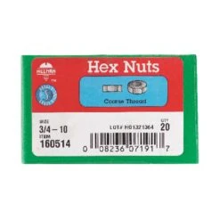 Hillman 3/4 In. Zinc-Plated Steel USS Hex Nut 20 Pk -Hill Bolts Shop 9c0ae1ba 8c69 4301 9207 5c23fed401ef