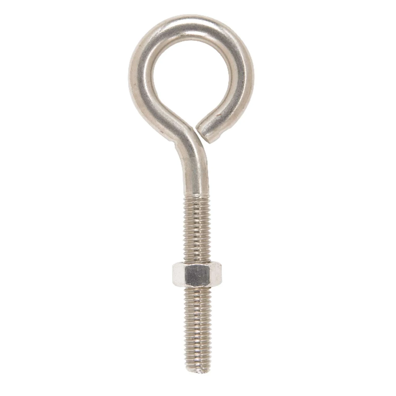 Hampton 1/2 In. X 6 In. L Stainless Stainless Steel Eyebolt Nut Included 2 Hampton 1/2 In. X 6 In. L Stainless Stainless Steel Eyebolt Nut Included