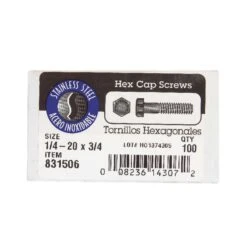 Hillman 1/4-20 In. D X 3/4 In. L Stainless Steel Hex Head Cap Screw 100 Pk -Hill Bolts Shop bfbcdcb0 39c8 4875 ae6a e82631a75dbe