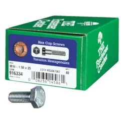 Hillman M10-1.50 Mm D X 25 Mm L Heat Treated Steel Hex Head Cap Screw 40 Pk