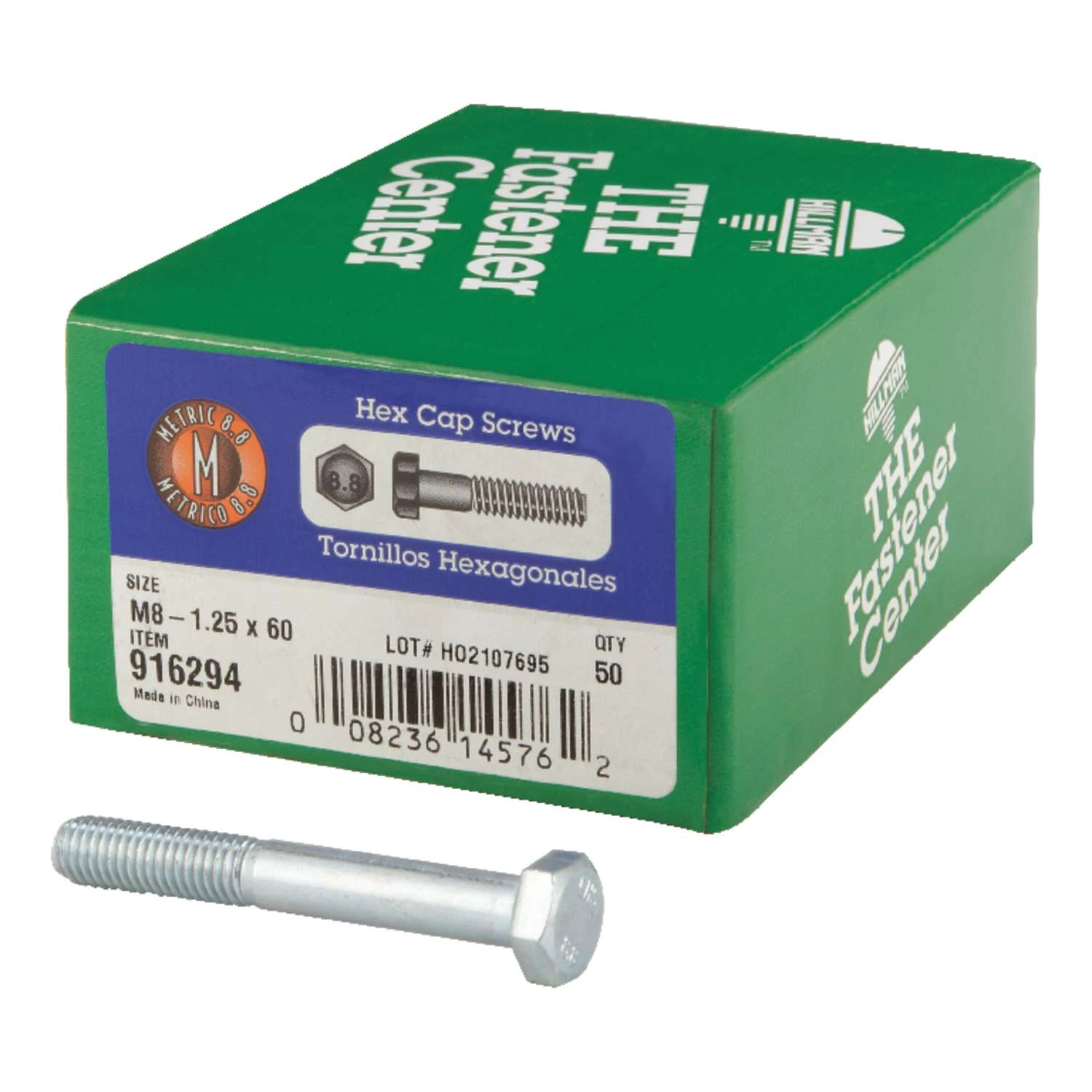 Hillman M8-1.25 Mm D X 60 Mm L Heat Treated Steel Hex Head Cap Screw 50 Pk 3 Hillman M8-1.25 Mm D X 60 Mm L Heat Treated Steel Hex Head Cap Screw 50 Pk