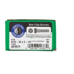 Hillman 5/16-18 In. D X 2-1/2 In. L Stainless Steel Hex Head Cap Screw 50 Pk -Hill Bolts Shop f1be5796 8775 4167 93ee 13ab1bb1b3b3